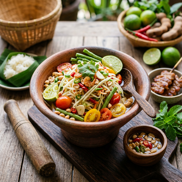 Papaya or Cucumber Salad